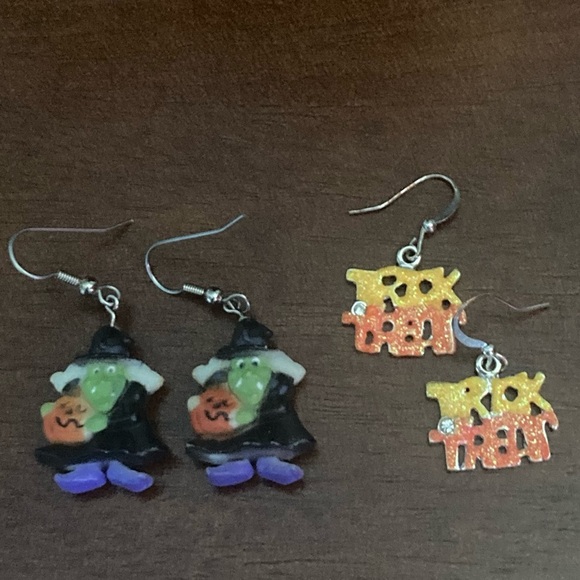 80s/90s Halloween Witch Earrings - Picture 6 of 8